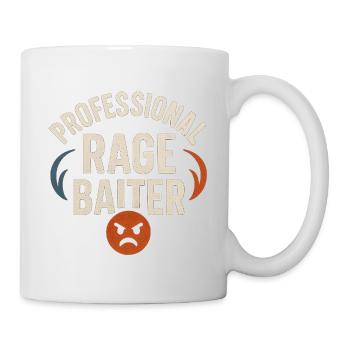 Professional Rage Baiter, Funny Saying  - Mug - white - Right