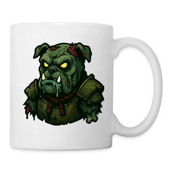 Untoter Bulldoggen-Krieger - Tasse - Weiß - Rechts