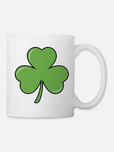 Irischer Klee - Tasse - Weiß