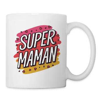 Super-Mama - Tasse - Weiß - Rechts
