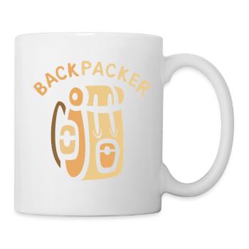 Backpacker Comic Backpack Design - Mug - white - Right