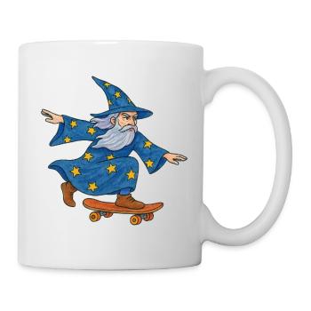 Starry Wizard Skateboard - Tasse - Weiß - Rechts
