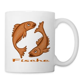 Sternzeichen Fische - Tasse - Weiß - Rechts