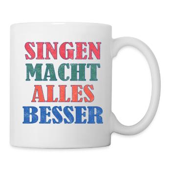 Chanter rend tout meilleur - Mug blanc - blanc - Droite