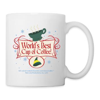 Buddy Der Weihnachtself World's Best Cup Of Coffee - Tasse - Weiß - Rechts