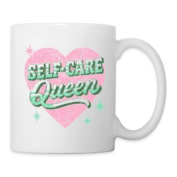 Achtsamkeit und Selbstfürsorge Hoodie für Frauen - Tasse - Weiß - Rechts