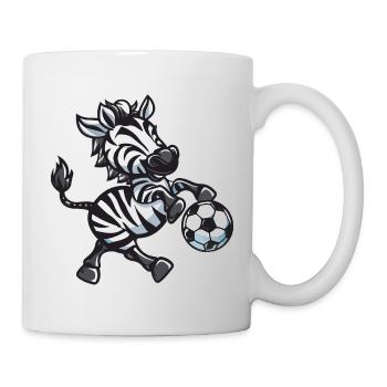 Zebra player with ball - Mug - white - Right