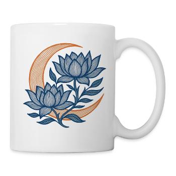 Moonlit Blue Lotus Crescent - Mug - white - Right