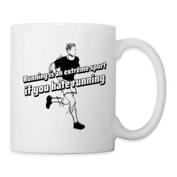 Running is an extreme sport if you hate running - Mug - white - Right