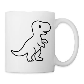 Dino / Dinosaurier - Tasse - Weiß - Rechts
