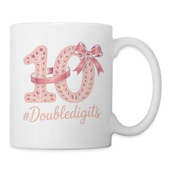 10th Birthday Girl | Double digits fun - Mug - white - Right