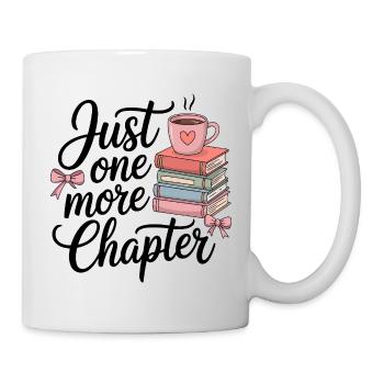 Just One More Chapter – Cozy Booklover Design - Mug - white - Right