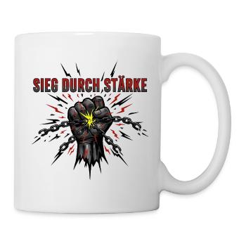 Sieg durch Stärke - Mug blanc - blanc - Droite
