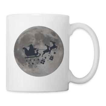 Magical Full Moon Night with Santa & Reindeer - Mug - white - Right
