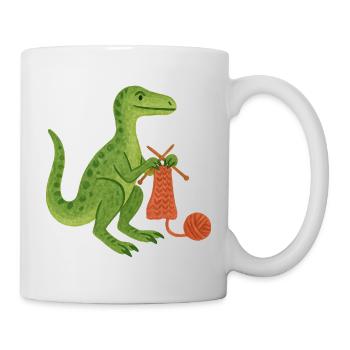 Dino Knits Cozy Craft - Mug - white - Right