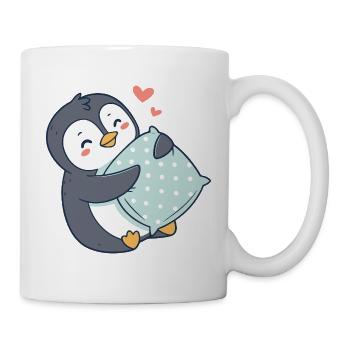 Cuddly Penguin and Polka Dot Pillow - Mug - white - Right