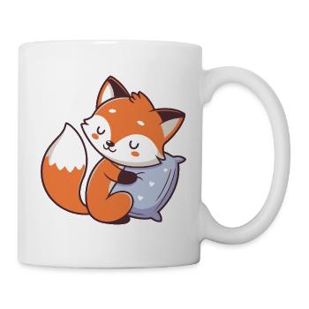 Fox Comfort and Heart Cushion - Mug - white - Right
