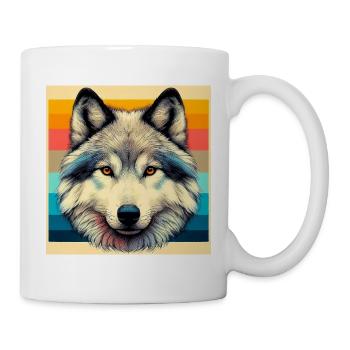 Loup - Mug blanc - blanc - Droite
