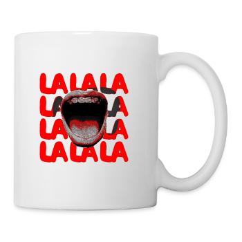 Typographie LALA Scream - Mug blanc - blanc - Droite