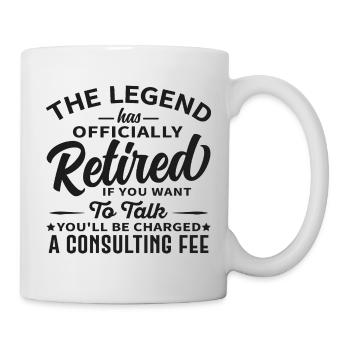 Retraite , La légende a officiellement pris sa retraite - Mug blanc - blanc - Droite