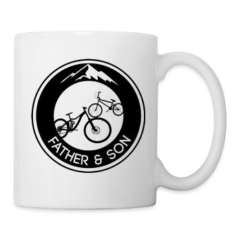 VTT père et fils père et fils - Mug blanc - blanc - Droite