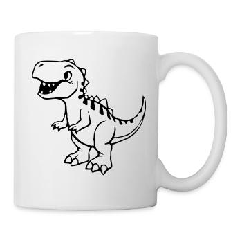 mignon dinosaure t-shirt cadeau enfants - Mug blanc - blanc - Droite