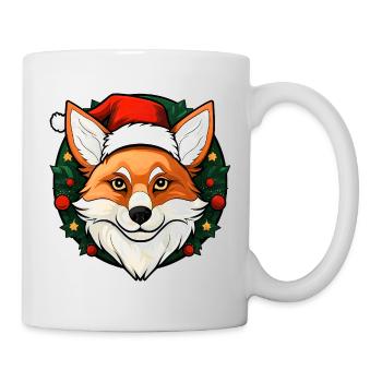 Füchse Weihnachten - Tasse - Weiß - Rechts