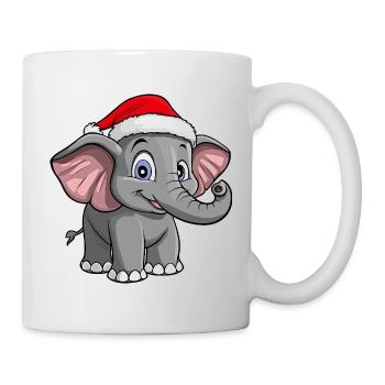Noël des éléphants - Mug blanc - blanc - Droite