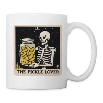 Die Gurkenliebhaber-Tarotkarte Lustige Gurke - Tasse - Weiß - Rechts