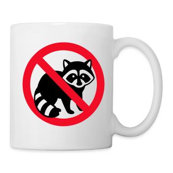 No Raccoon Zone Emblem - Mug - white - Right