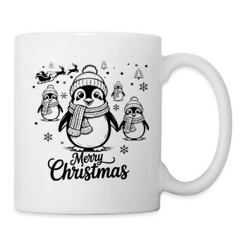 Festive Penguin Wishes Merry Christmas - Mug blanc - blanc - Droite