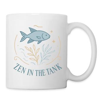 Zen im Aquarium - Tasse - Weiß - Rechts