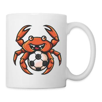 Mascotte de football de crabe - Mug blanc - blanc - Droite