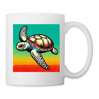 tortue - Mug blanc - blanc - Droite