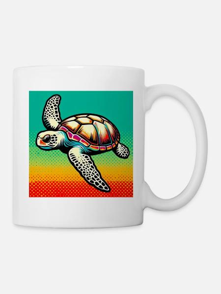 Schildkröte - Tasse - Weiß