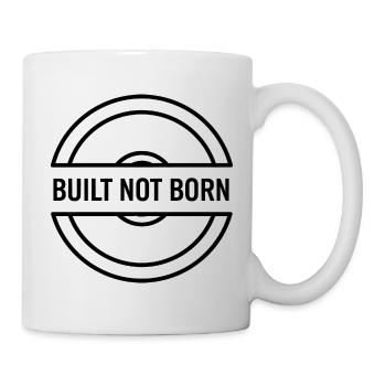 Construit pas né - Dicton motivant Gym - Mug blanc - blanc - Droite