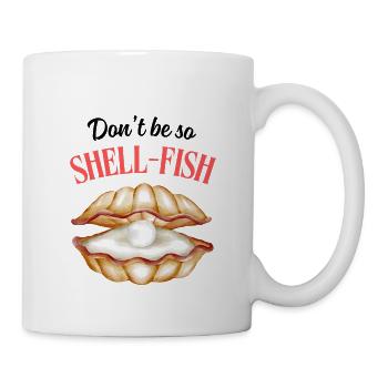 Perle de coquillages - Mug blanc - blanc - Droite