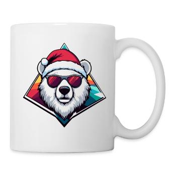 Père Noël ours polaire - Mug blanc - blanc - Droite