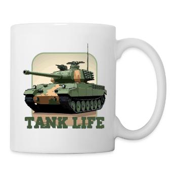 Panzerlebenstarnung Panzergrafik - Tasse - Weiß - Rechts
