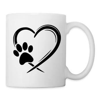 Patte de Cœur - Mug blanc - blanc - Droite