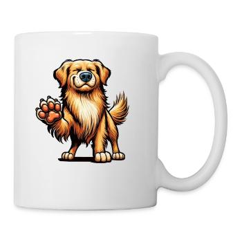 Talk to the Paw Golden Retriever Goldie Goldies - Tasse - Weiß - Rechts