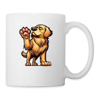 Talk to the Paw Golden Retriever Goldie Goldies - Tasse - Weiß - Rechts