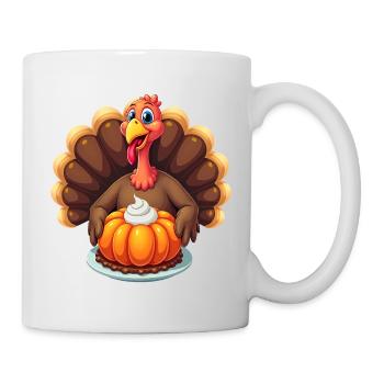 Thanksgiving Drôle Dinde de Thanksgiving - Mug blanc - blanc - Droite