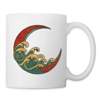 Mosaïque De Vague Croissant - Mug blanc - blanc - Droite