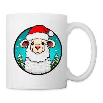 Schaf Weihnachten - Tasse - Weiß - Rechts