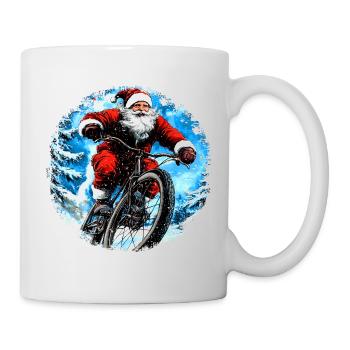 Mountainbiker Weihnachten - Tasse - Weiß - Rechts