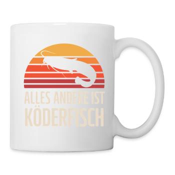Chemise de pêcheur de poisson-chat – Tout le reste est appât - Mug blanc - blanc - Droite