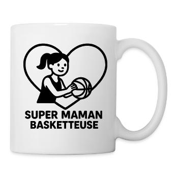 Super maman coiffeuse – Cœur coiffure - Mug blanc - blanc - Droite