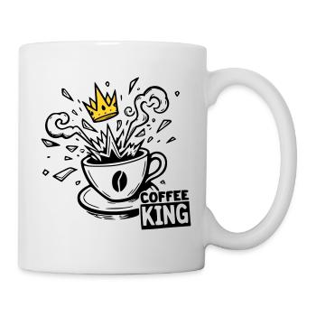 Grind or Die: coffee king krone graffiti kaffee - Tasse - Weiß - Rechts