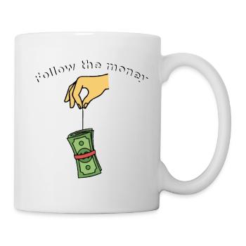 Suis l’argent - Mug blanc - blanc - Droite